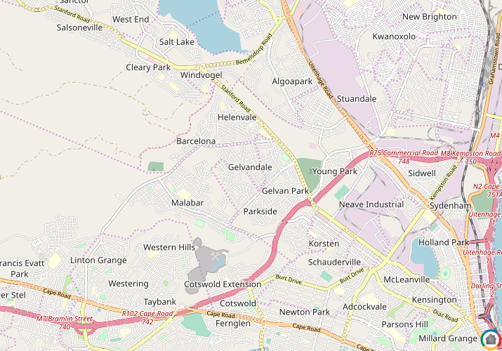Map location of Gelvandale